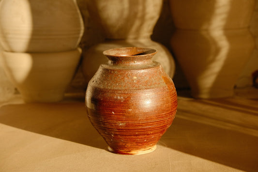 Stout copper vase